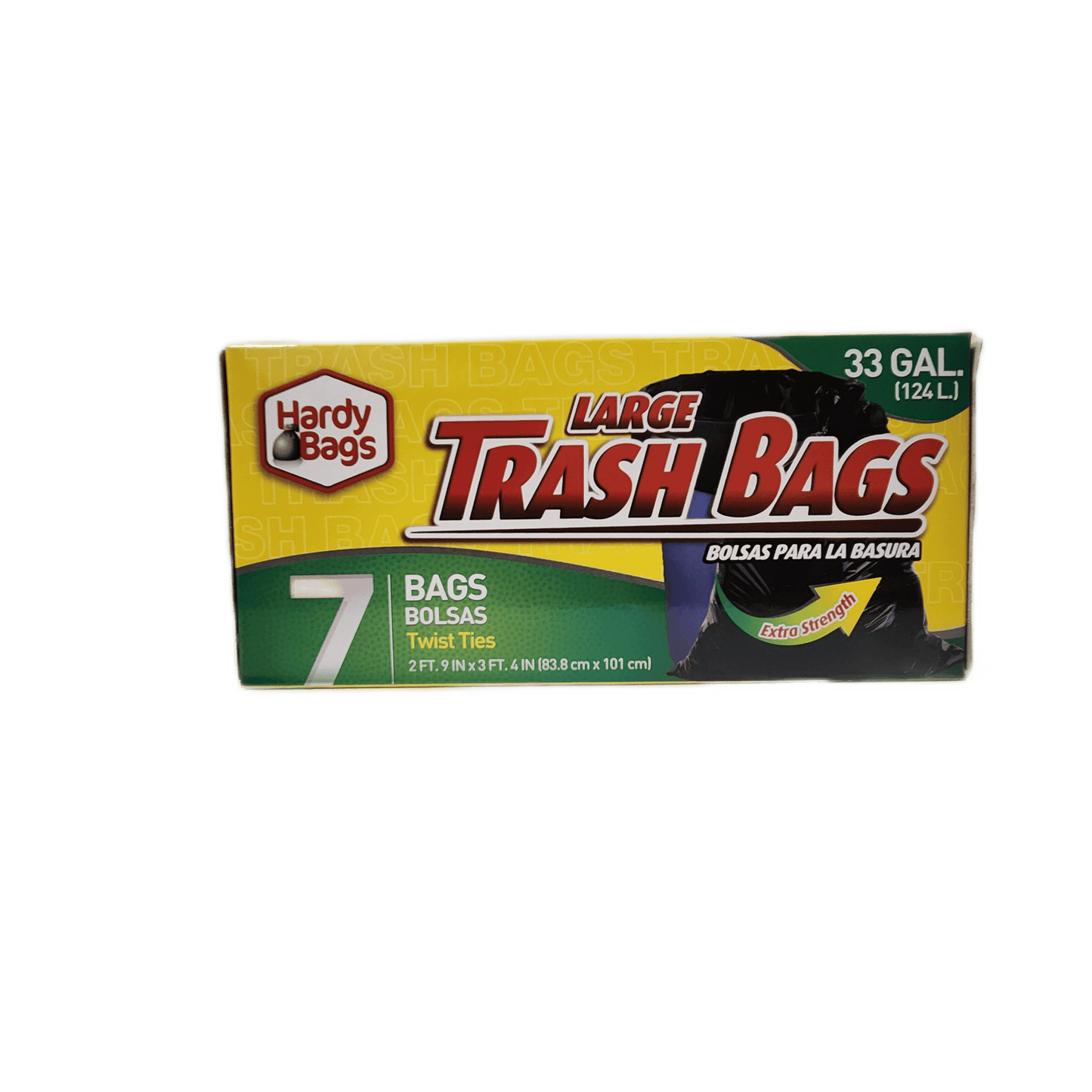HARDY TRASH BAGS 33 GAL 7CT/24PK