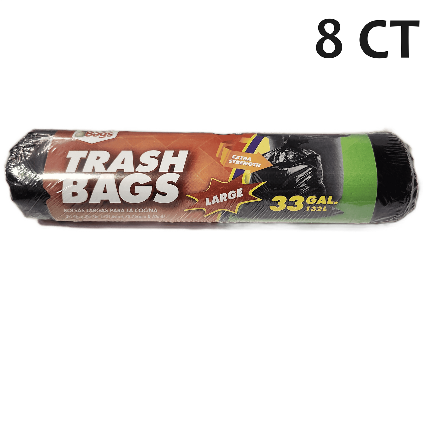 HARDY TRASH BAGS 33GAL ROLL 8CT/24