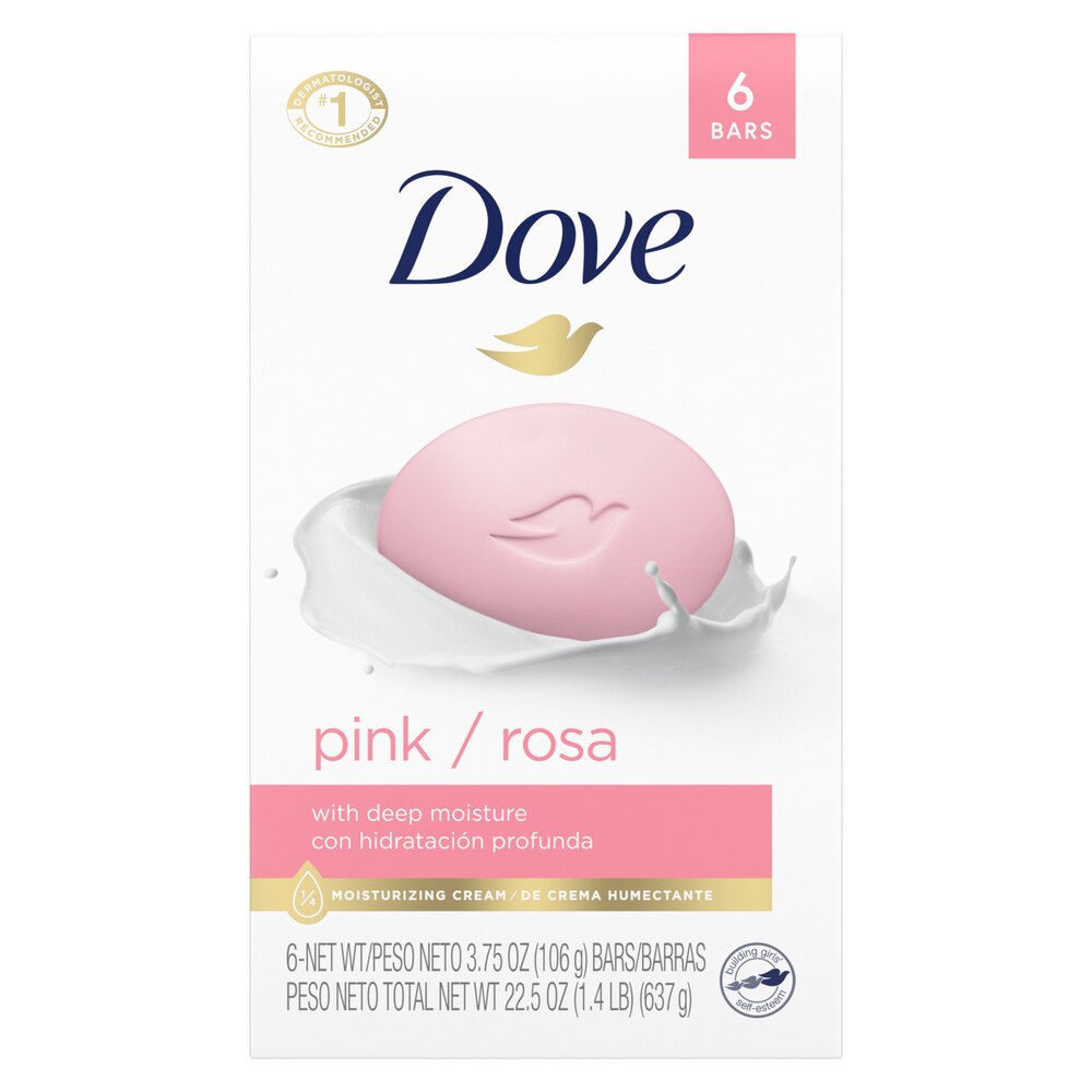 DOVE BAR SOAP 3.75oz PINK 12/6PK