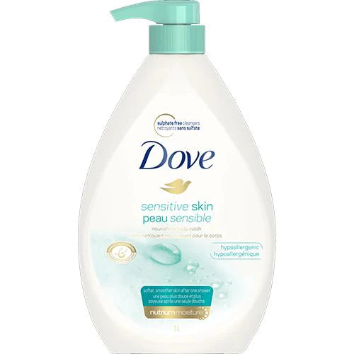 DOVE BODY WASH SENSITIVE SKIN 12/33.8oz