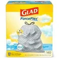 GLAD FORCE FLEX DRAWSTRING FRESH CLEAN OS TRASH BAGS 13Gal 140CT