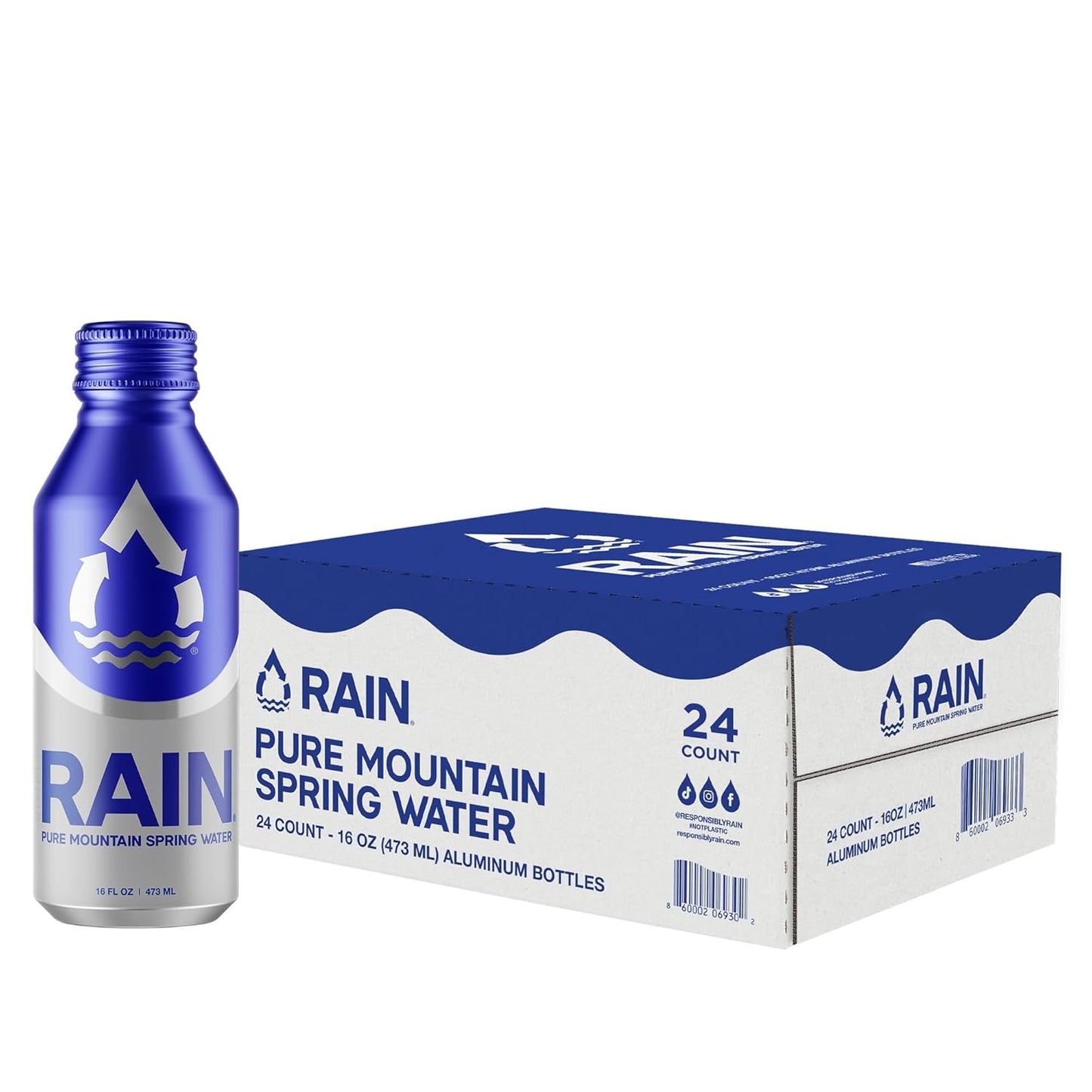 RAIN PURE MOUNTAIN SPRING WATER 24/16oz