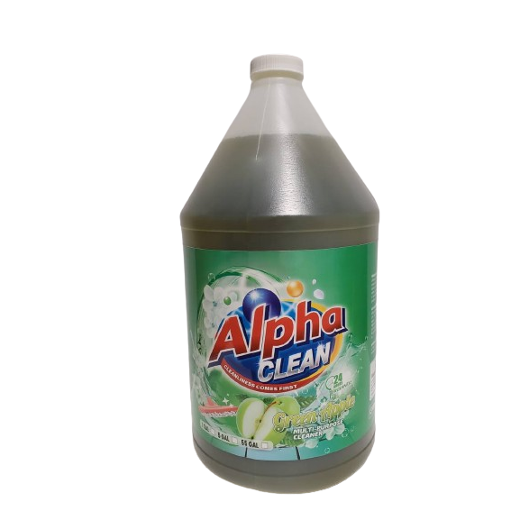ALPHA CLEAN MULTI PURPOSE CLEANER GREEN APPLE 1GAL