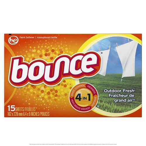 BOUNCE DRYER SHEETS OUTDOOR FRESH 15/15CT