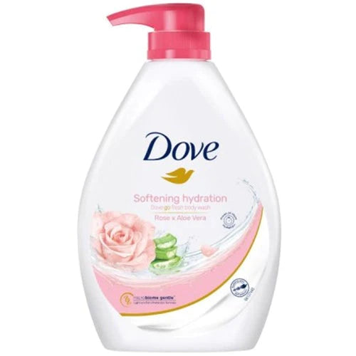 DOVE BODY WASH ROSE HYDRATION 12/1000ML
