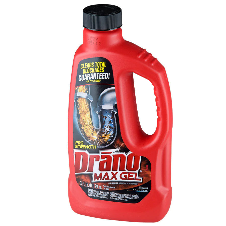DRANO DRAIN OPENER MAX GEL CLOG REMOVER 12/32oz