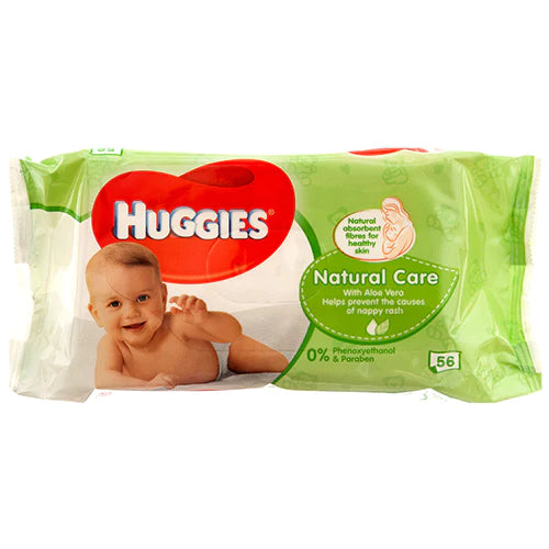 HUGGIES BABY WIPES NATURAL CARE 10/56CT