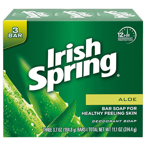 IRISH SPRING BAR SOAP ALOE VERA 18/3PK