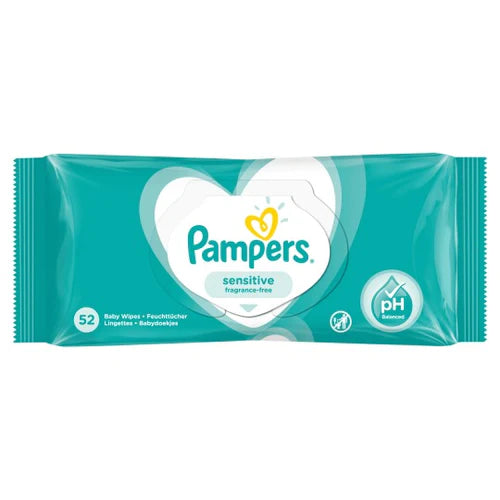 PAMPERS BABY WIPES SENSITIVE 12/52CT