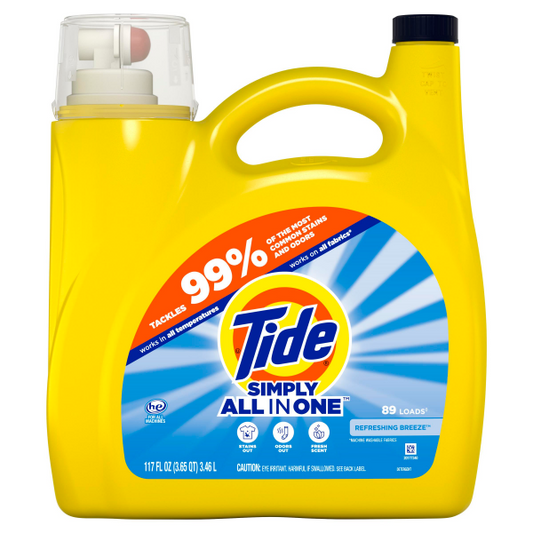 TIDE SIMPLY DETERGENT REFRESHING BREEZE 117oz