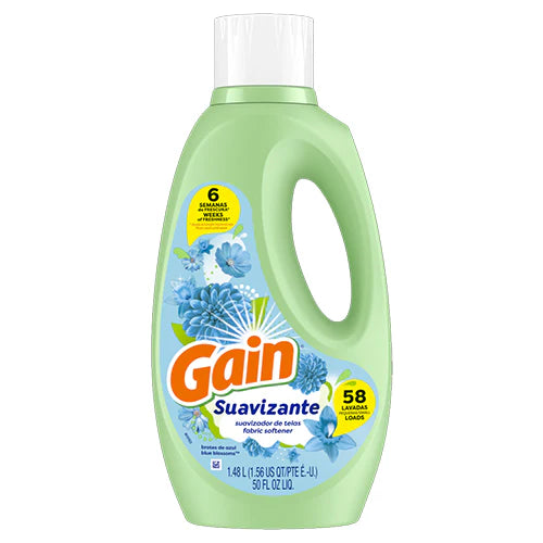 GAIN SUAVIZANTE LIQUID FABRIC SOFTENER BLUE BLOSSOMS 4/50oz