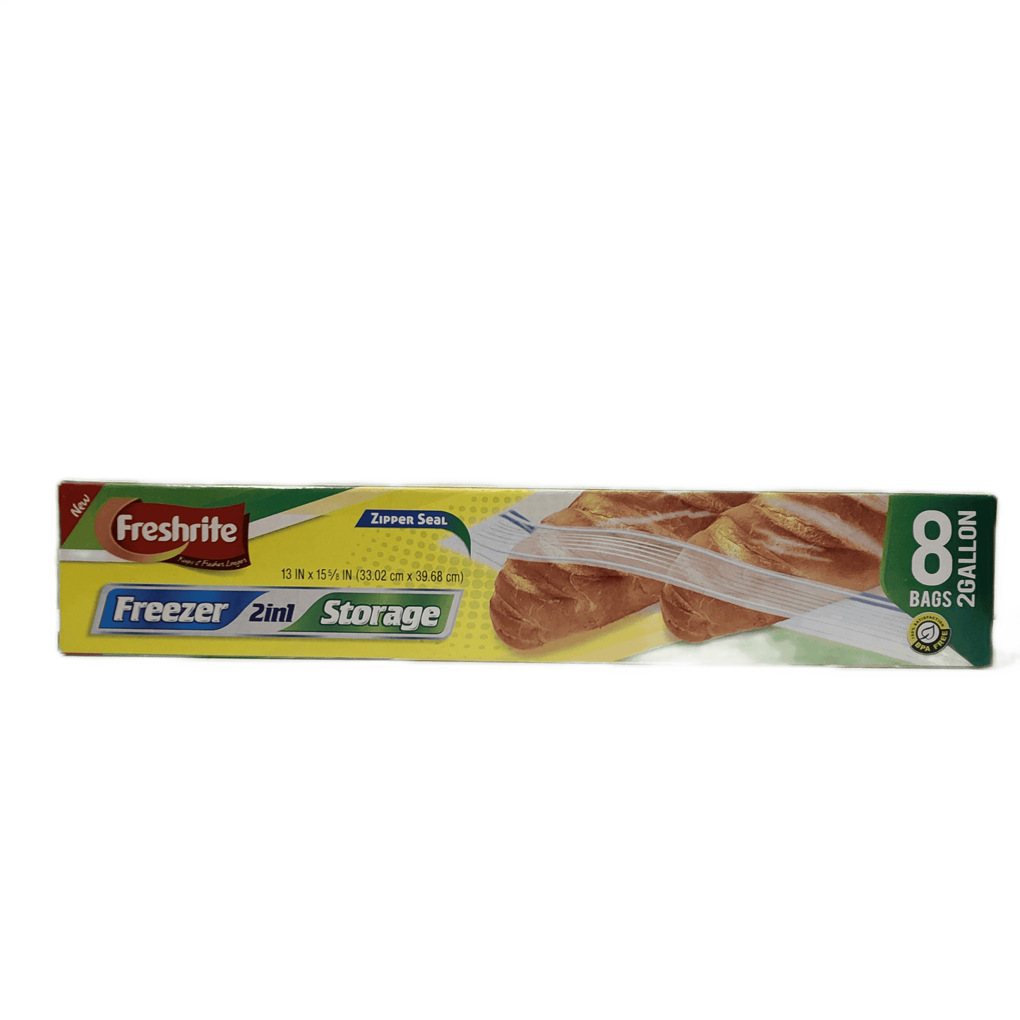 FRESHRITE 2 GALLON ZIPPER SEAL FREEZER 24/8CT (SKU#11385)
