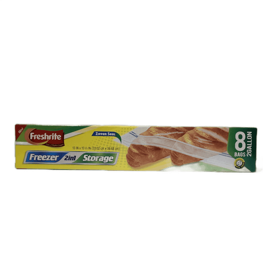 FRESHRITE 2 GALLON ZIPPER SEAL FREEZER 24/8CT (SKU#11385)