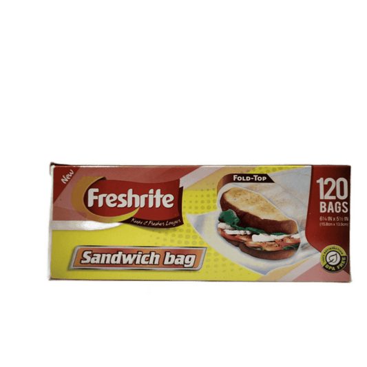 FRESHRITE 85597 SANDWICH BAGS 120CT/24PK (SKU#12604)
