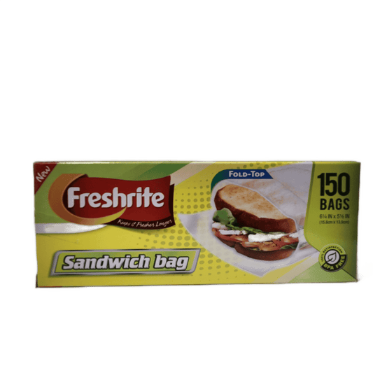 FRESHRITE FOLD TOP SANDWICH BAGS 24PK/150CT (SKU#12941)
