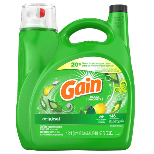 GAIN AROMA BOOST LIQUID LAUNDRY DETERGENT ORIGINAL 4/163 oz