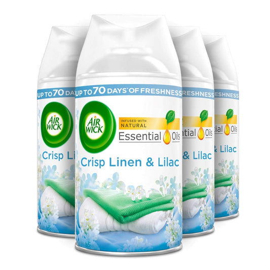 AIR WICK FRESHMATIC REFILL CRISP LINEN & LILAC 4/250ML
