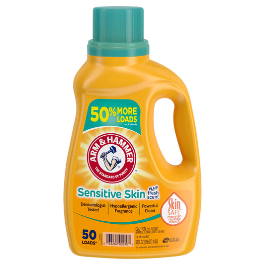 ARM & HAMMER LIQUID DETERGENT SENSITIVE SKIN 8/50oz