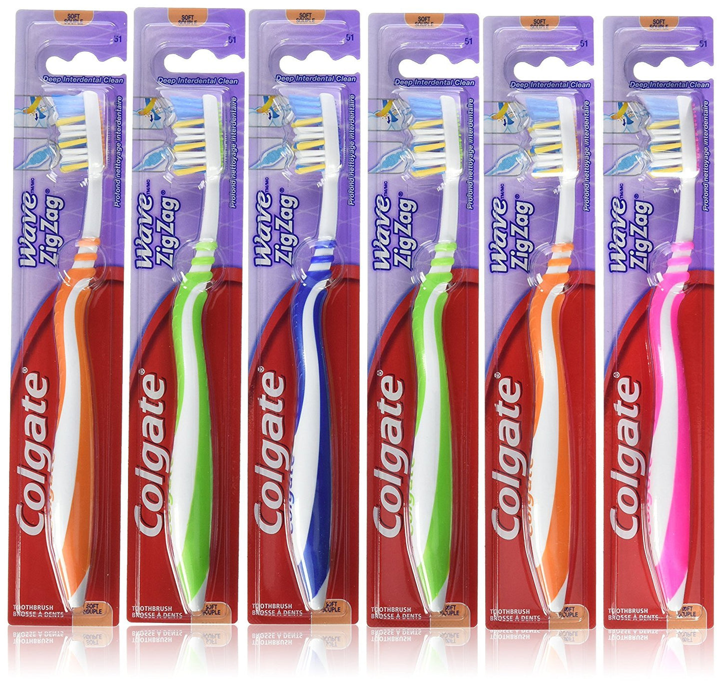 COLGATE TOOTHBRUSH ZIG ZAG MEDIUM 12PK