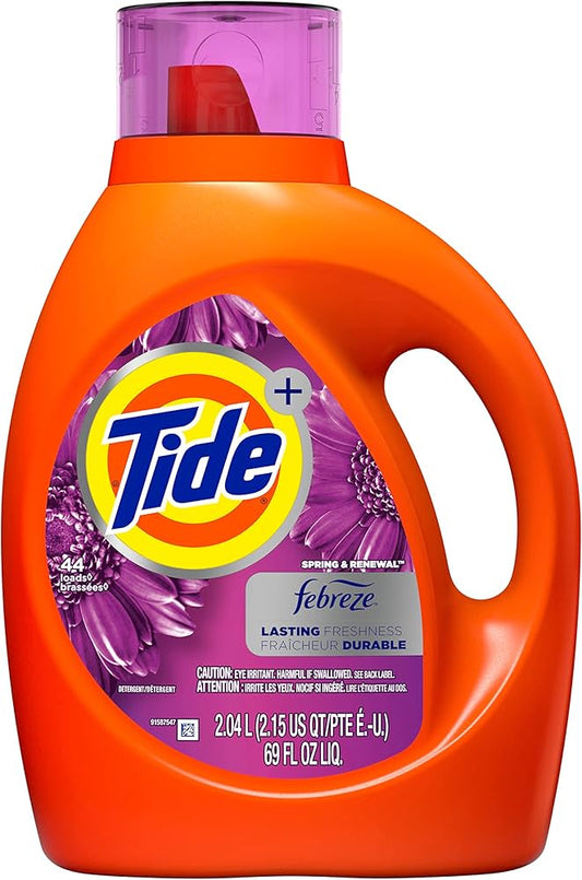 TIDE LIQUID DETERGENT FEBREZE SPRING RENEWAL 6/42oz