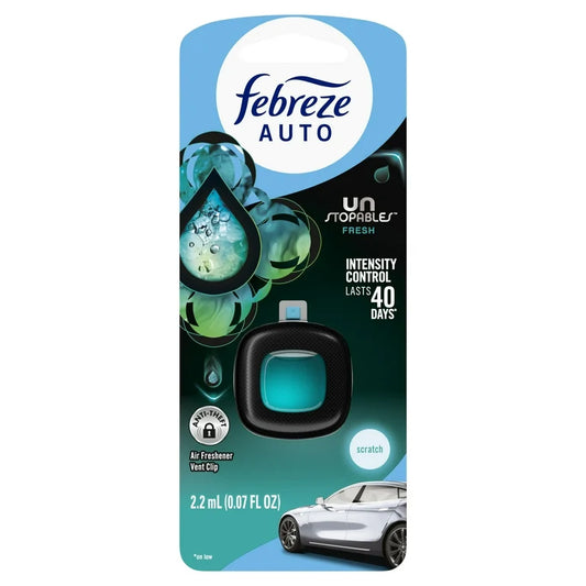 FEBREZE CAR AIR FRESHENER VENT CLIP UNSTOPABLES FRESH 8/0.07oz