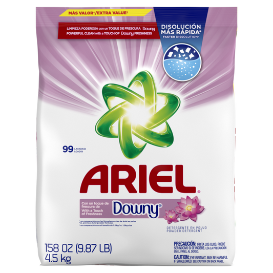 ARIEL POWDER W-DOWNY DETERGENT 2/4.5kg/158oz-01364