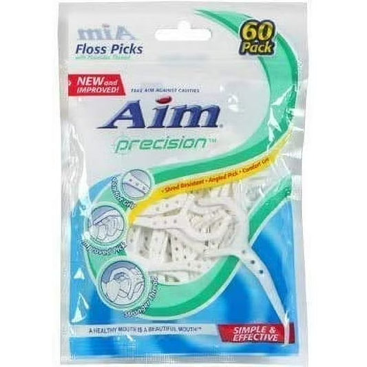 AIM PRECISION FLOSS PICKS 60PK
