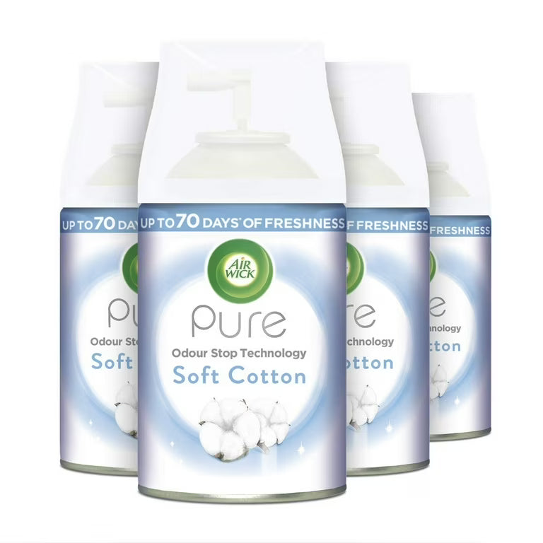 AIR WICK FRESHMATIC REFILL PURE SOFT COTTON 4/250ML