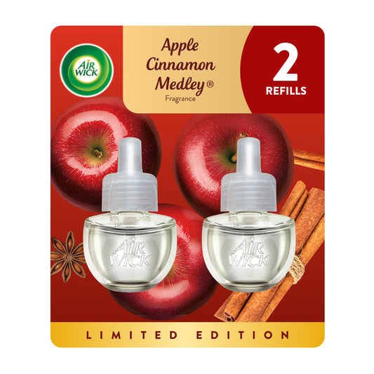 AIR WICK SCENTED OIL REFIL 2PK APPLE CINNAMON MEDLEY 6/1.34oz