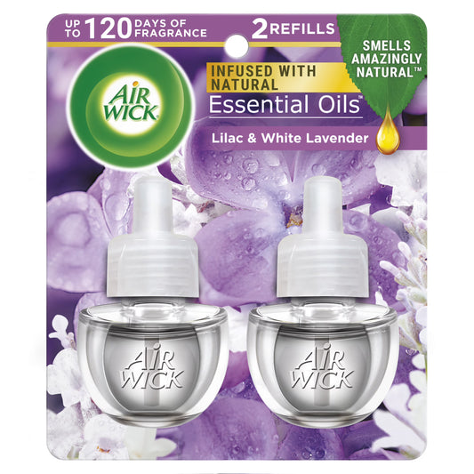 AIR WICK SCENTED OIL REFIL 2PK WHITE LILAC 6/1.34oz