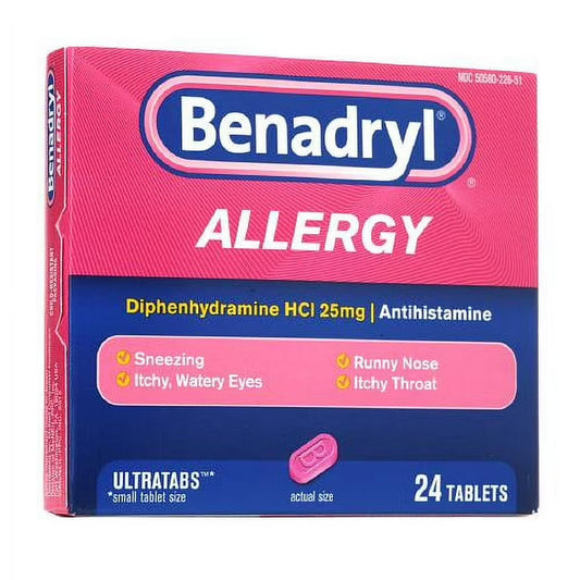 BENADRYL ALLERGY ANTIHISTAMINE TABLETS 2PK