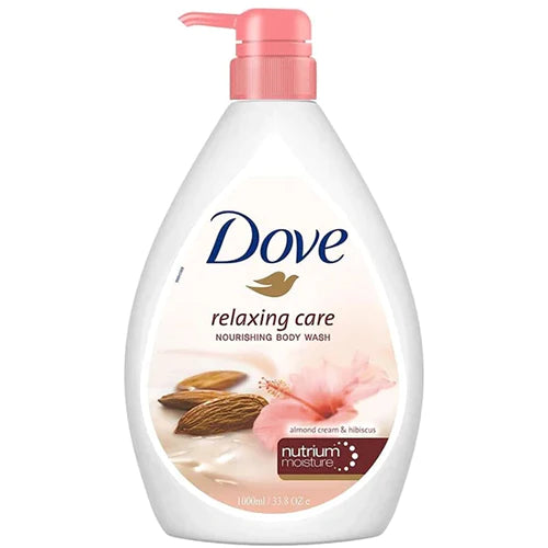 DOVE BODY WASH ALMOND HIBISCUS 12/1L