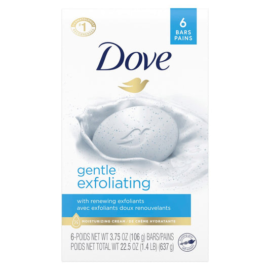 DOVE BAR SOAP 3.75oz EXFOLIATING 12/6PK