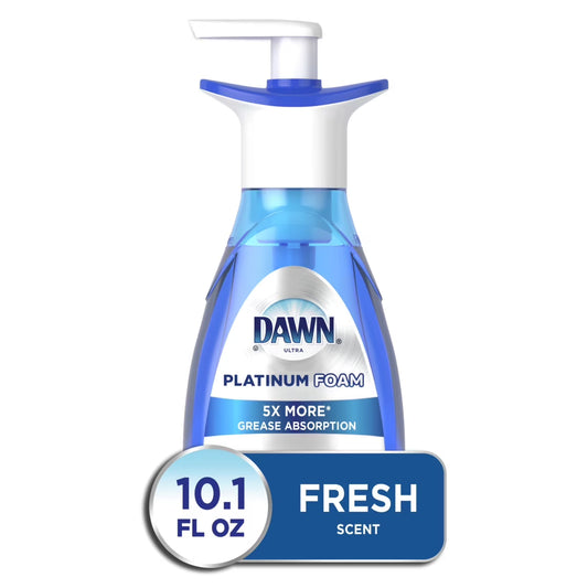 DAWN DIRECT FOAM DISH SOAP DISHWASHING LIQUID GREASE REMOVAL FRESH RAIN - 10.1OZ/12PK