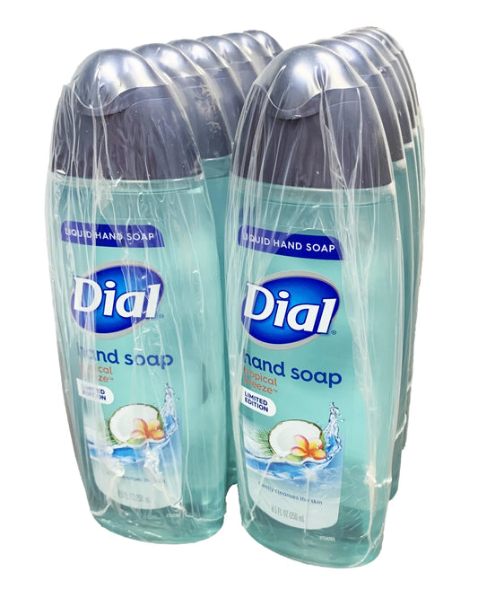 DIAL LIQUID HAND SOAP TROPICAL BREEZE 12/8.5oz