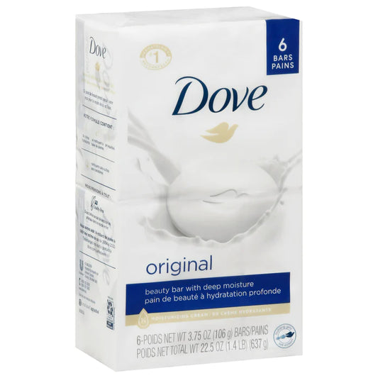 DOVE BAR SOAP 3.75oz ORIGINAL-WHITE 12/6PK
