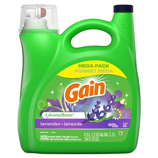 GAIN AROMA BOOST LIQUID LAUNDRY DETERGENT LAVENDER 4/154oz