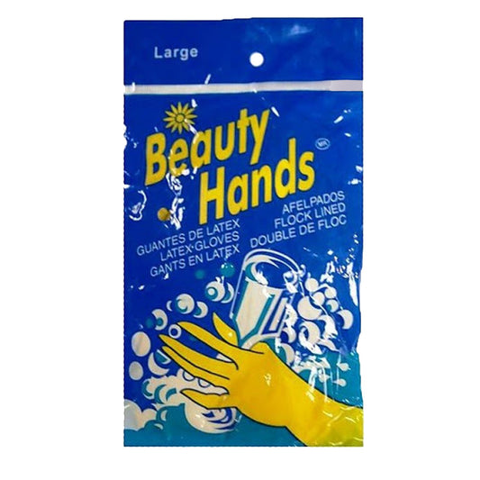BEAUTY HANDS LATEX GLOVES LARGE 12PK