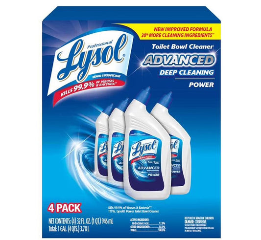 LYSOL ADVANCED TOILET BOWL GEL CLEANER- 32oz/4pk
