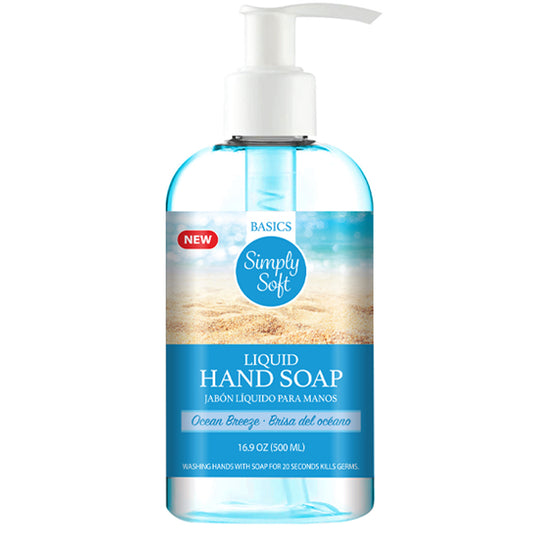 SIMPLY SOFT HAND WASH OCEAN BREEZE 12/16.9oz