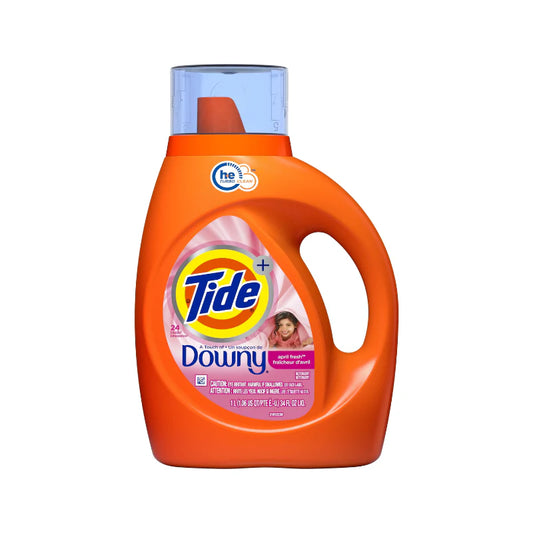 TIDE LIQUID DETERGENT DOWNY APRIL FRESH 6/34oz
