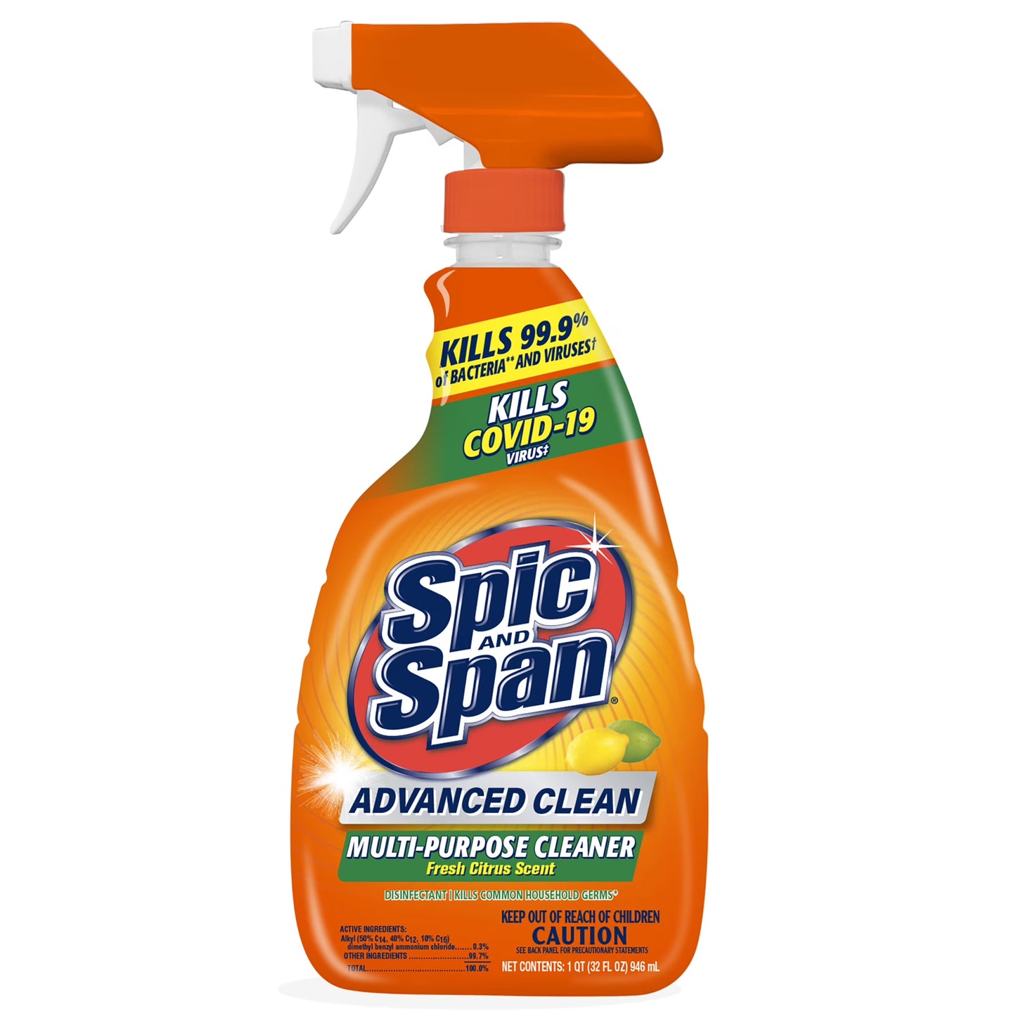 SPIC & SPAN MULTI-PURPOSE CLEANER SPRAY FRESH CITRUS 9/32oz