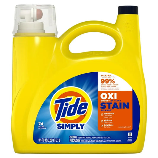 TIDE SIMPLY DETERGENT OXI BOOST 105oz