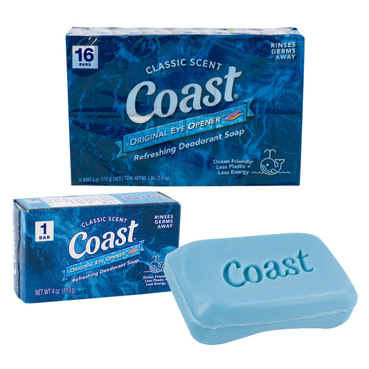 COAST CLASSIC SCENT DEODORANT BAR SOAP REFRESHING OYO 16PK/4.0oz
