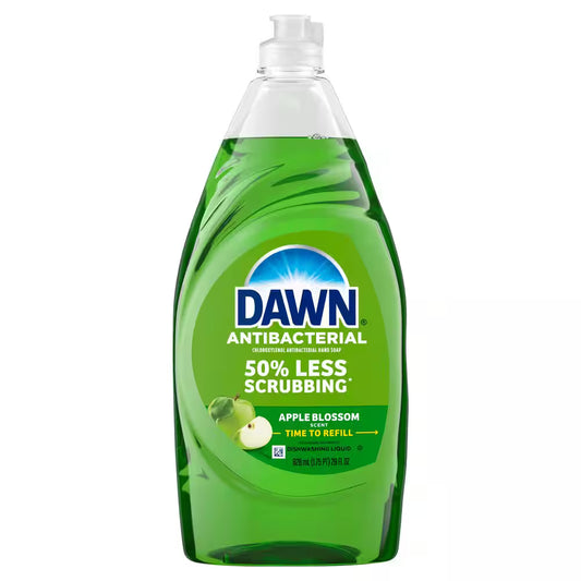 DAWN DISHWASHING LIQUID ANTIBACTERIAL APPLE BLOSSOM 8/28oz