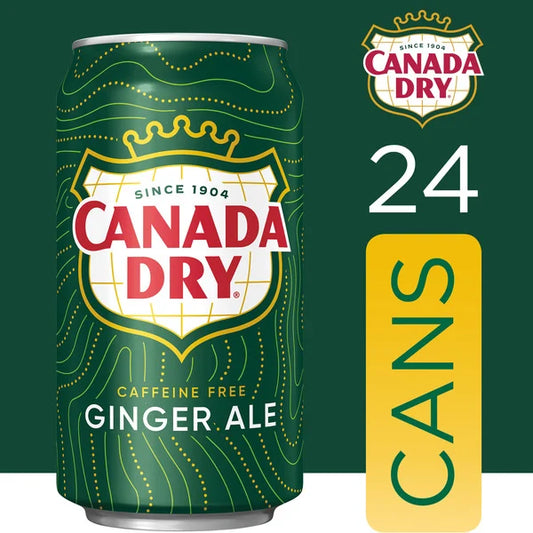 CANADA DRY GINGER ALE SODA 24PK 12oz