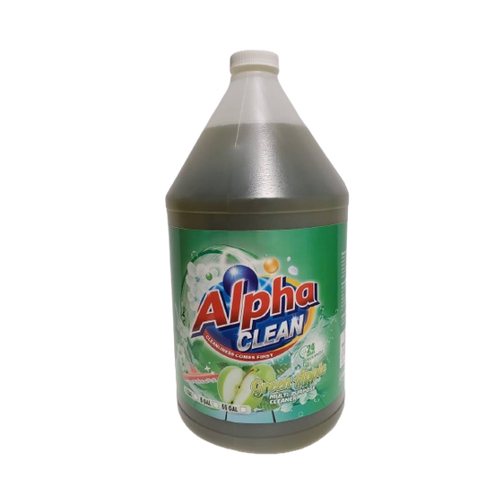 ALPHA CLEAN MULTI PURPOSE CLEANER GREEN APPLE 1GAL