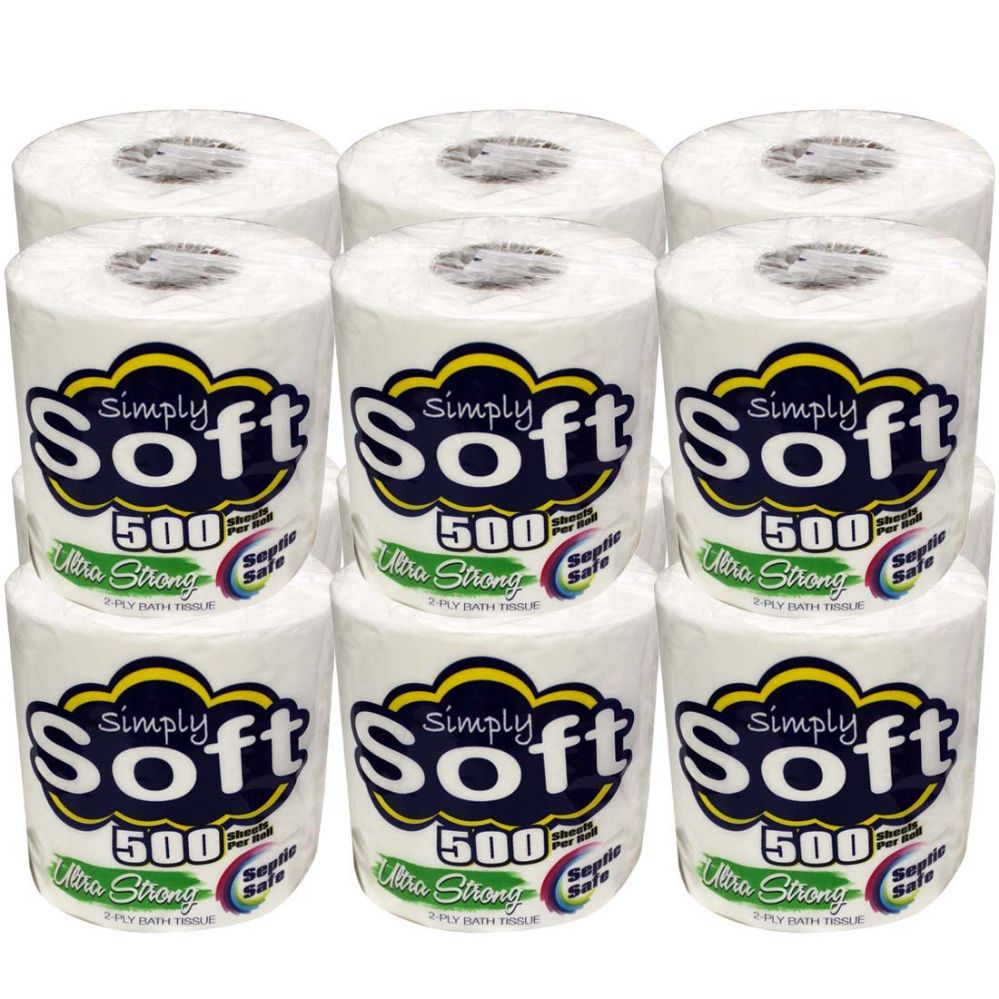 SIMPLY SOFT BATH TISSUE 500 SHEET 2 PLY 48PK
