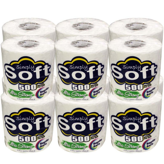 SIMPLY SOFT BATH TISSUE 500 SHEET 2 PLY 48PK