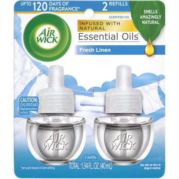 AIR WICK SCENTED OIL REFIL 2PK CRISP LINEN 6/1.34oz